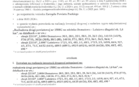 Galeria aktualności Wydano decyzję ZRID dla rozbudowy drogi powiatowej nr 1508G&nbsp; 1