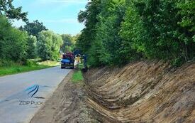 Galeria aktualności Trwają prace przy drodze powiatowej nr 1524G Krokowa&ndash;Jeldzino 2