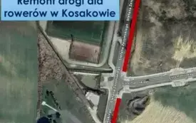 Remont drogi dla rower&oacute;w w Kosakowie